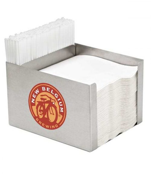 Stainless Steel Napkin Caddy with One Pocket