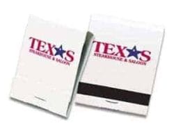 20-Strike Red/Blue on White Matchbook