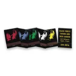 20-Strike Assorted Neon Colors on Black Matchbook