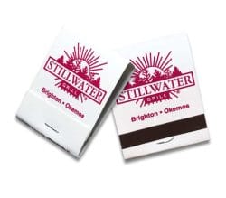 20-Strike Red on White Matchbook
