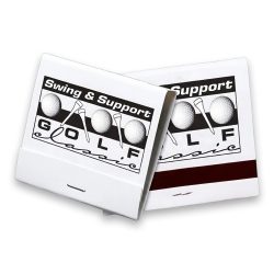 30-Strike Black on White Matchbook