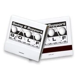 30-Strike Black on White Matchbook