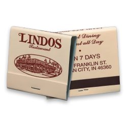 30-Strike Brown on Beige Matchbook