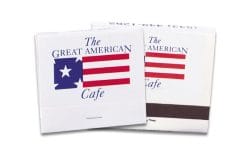 30-Strike Red/Blue on White Matchbook