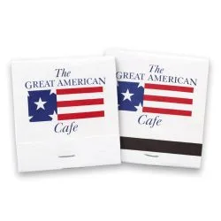 30-Strike Red/Blue on White Matchbook