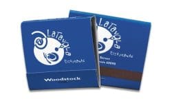 30-Strike White on Blue Matchbook