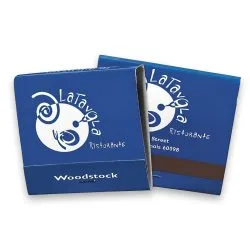 30-Strike White on Blue Matchbook