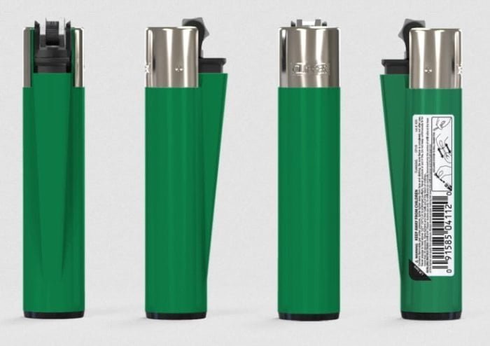 Custom Clipper Lighter - Green