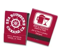 20-Strike White on Red Matchbook