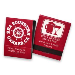 20-Strike White on Red Matchbook