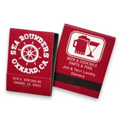 20-Strike White on Red Matchbook