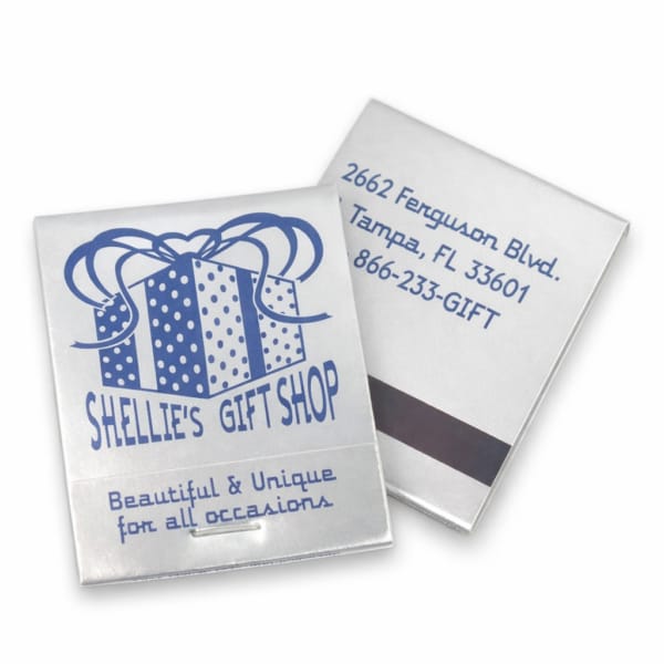 Blue on Silver Foil Background
