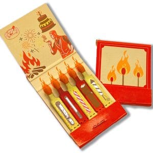 5-Strike Matchbook with Printed Matchsticks